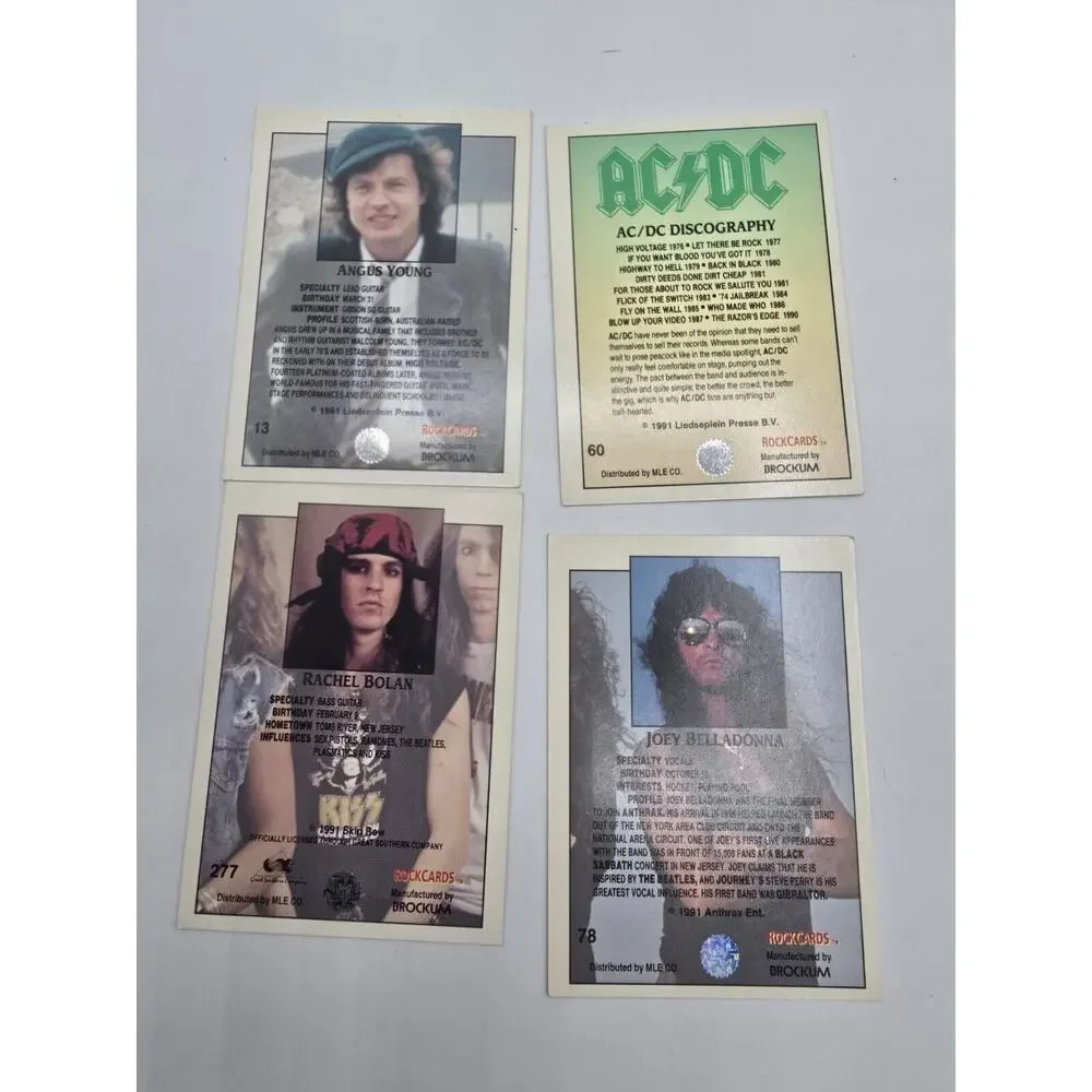 1991 Brockum RockCards Rock Cards AC/DC Skidrow